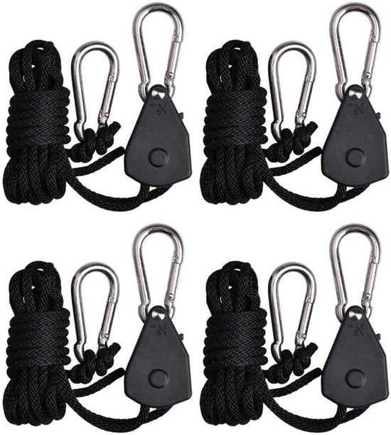 Set di carrucole per cavi - carrucole interne - set di carrucole per cavi - carrucole per cavi - carrucole interne - set di carrucole per cavi hanger - carrucole per cavi - 2m - 150 lbs - nero