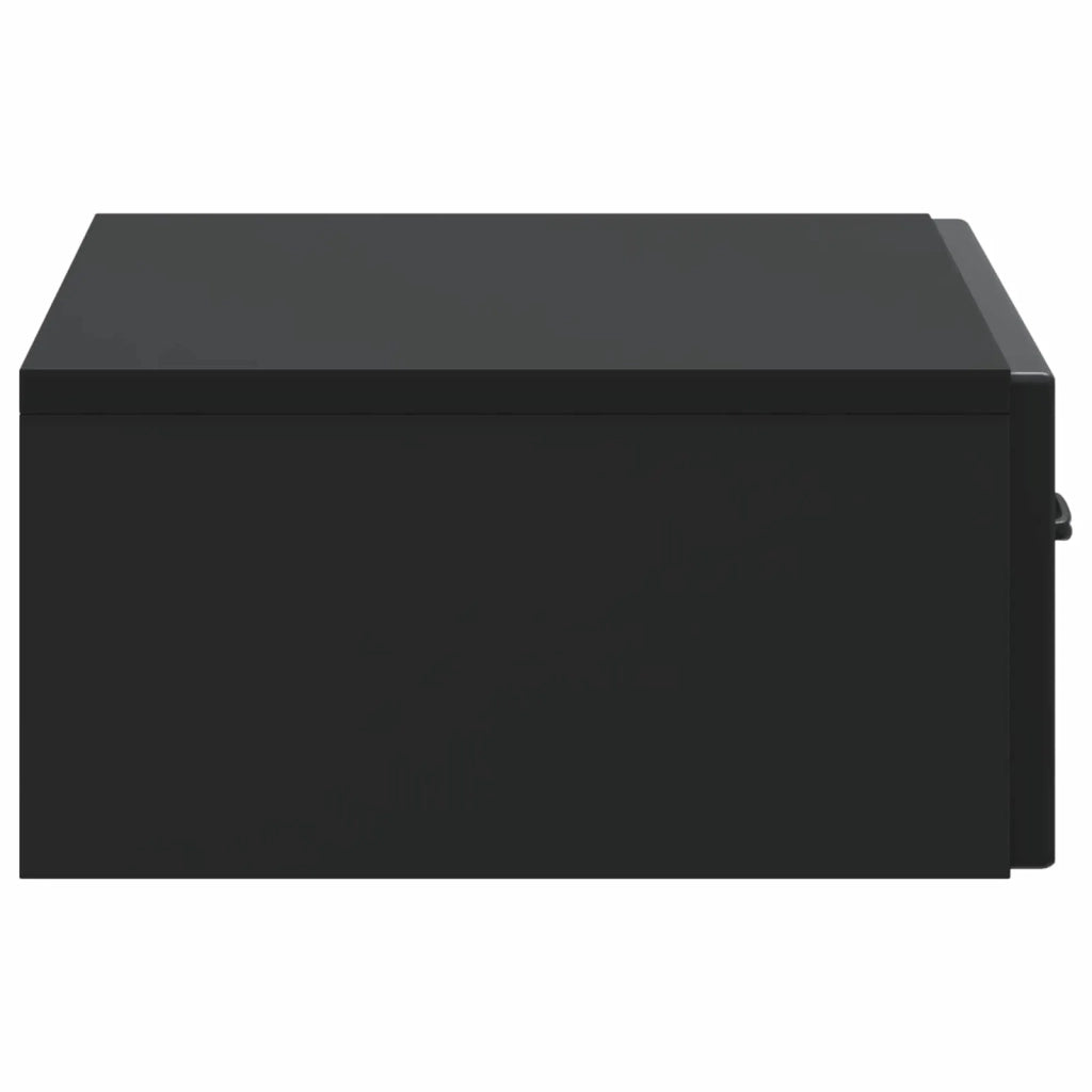 Tavolino da Parete Laterale Nero 59 x 34,5 x 17 cm