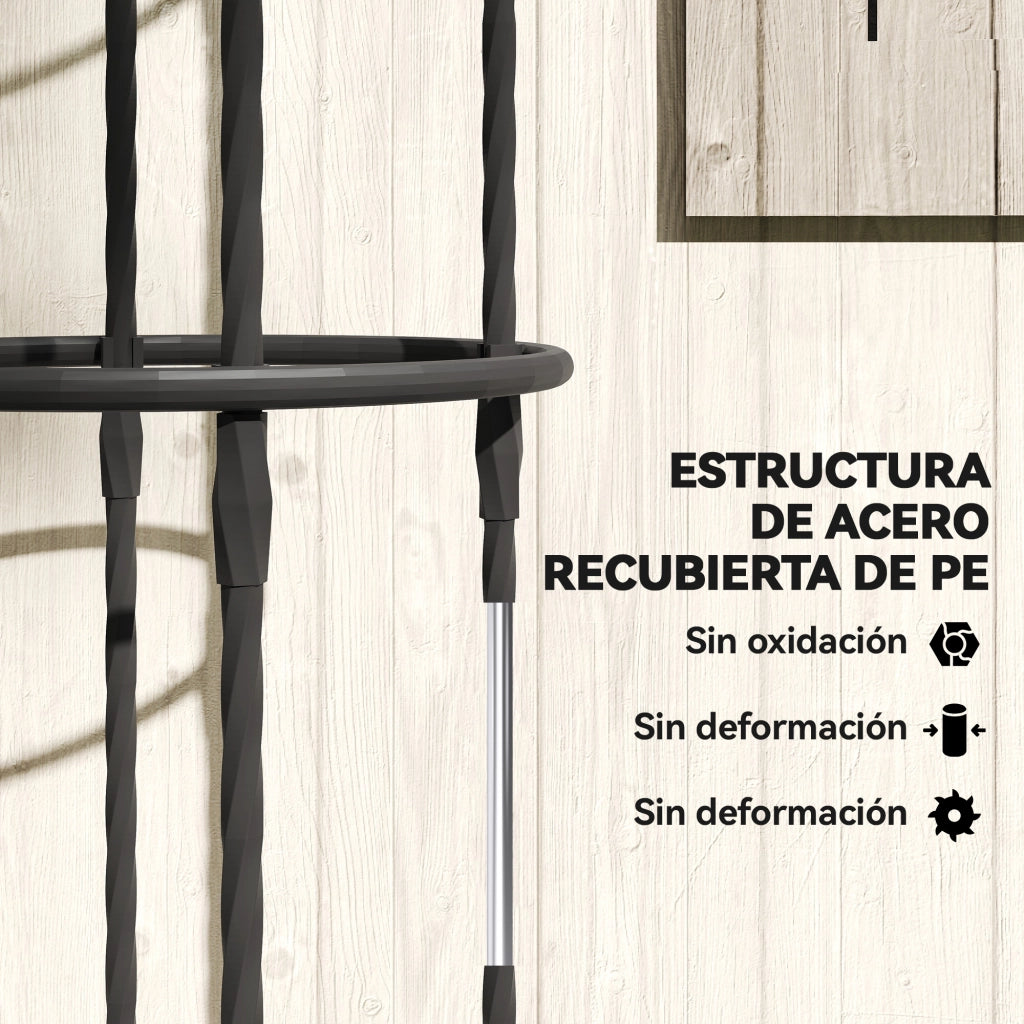 Obelisco Giardino Acciaio per Piante Rampicanti ¨C zephmum ¨C Nero 174cm