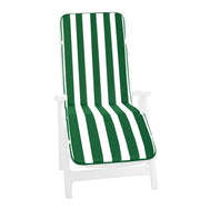 Cuscino Sdraio Poltrona Morbido A Righe Copri Lettino Prendisole Pieghevole Made In Italy Verde