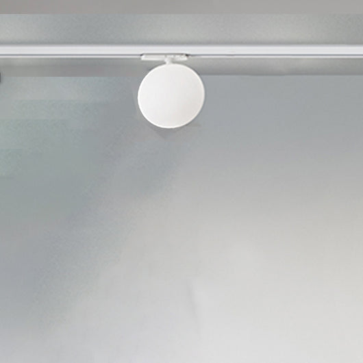 Plafoniera Sfera Per Binario Metallo Bianco Acrilico Led 24W 3000K
