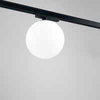 Plafoniera Sfera Per Binario Metallo Nero Acrilico Led 24W 3000K
