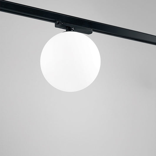 Plafoniera Sfera Per Binario Metallo Nero Acrilico Led 24W 3000K