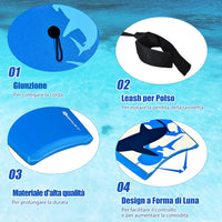 Tavola da Surf in XPE, EPS e HDPE, Tavola Surf Bambini e Adulti, Tavoletta Mare con Leash per Polso, Portata 85 kg, Disponibile in Vari Colori, 104 x 51 x 6 cm (Pesci)