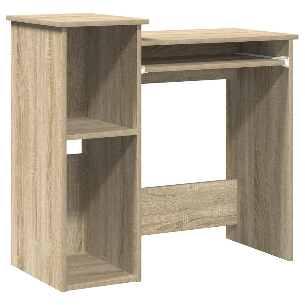 Scrivania e Ripiani Rovere Sonoma 84x40x78 cm Legno Multistrato 860447