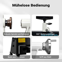 Tornio da banco per legno 370 watt, 600~2800 giri/min, Macchina da banco per tornitura