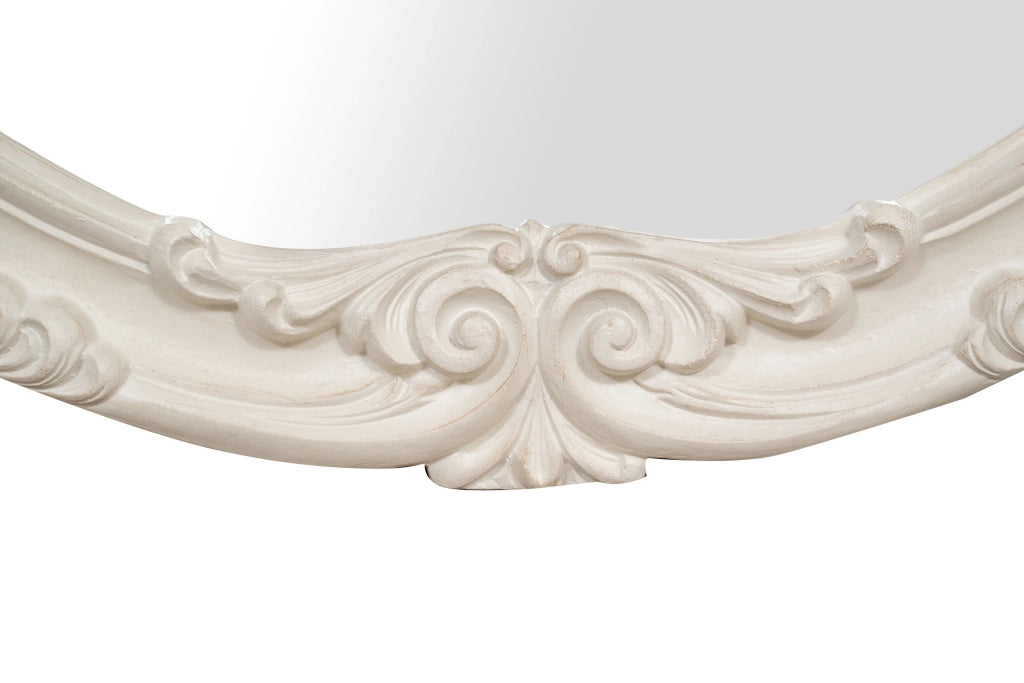 Biscottini SPECCHIERA DA PARETE IN LEGNO FINITURA BIANCA ANTICATA MADE IN ITALY Specchio