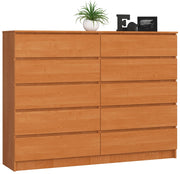 Cassettiera AKORD K160 Ontano 160 cm 10 cassetti 160x40x121 cm