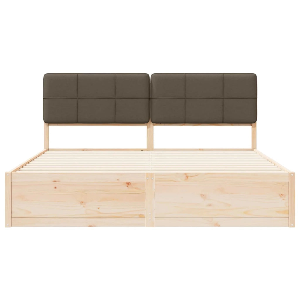 Letto con Testiera Rivestita Talpa 180 x 200 cm Pino massello