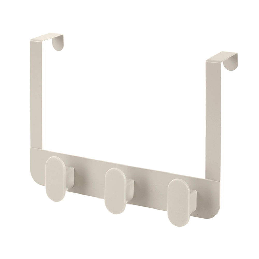 Gancio bagno triplo in acciaio e plastica beige rettangolare Fiore