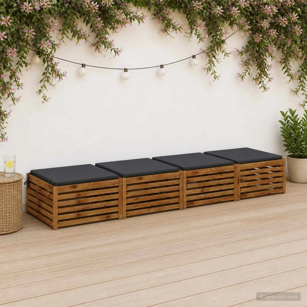 Cuscini per Sedia in 4 Pezzi SOEST 4 pz 100% Poliestere 944958
