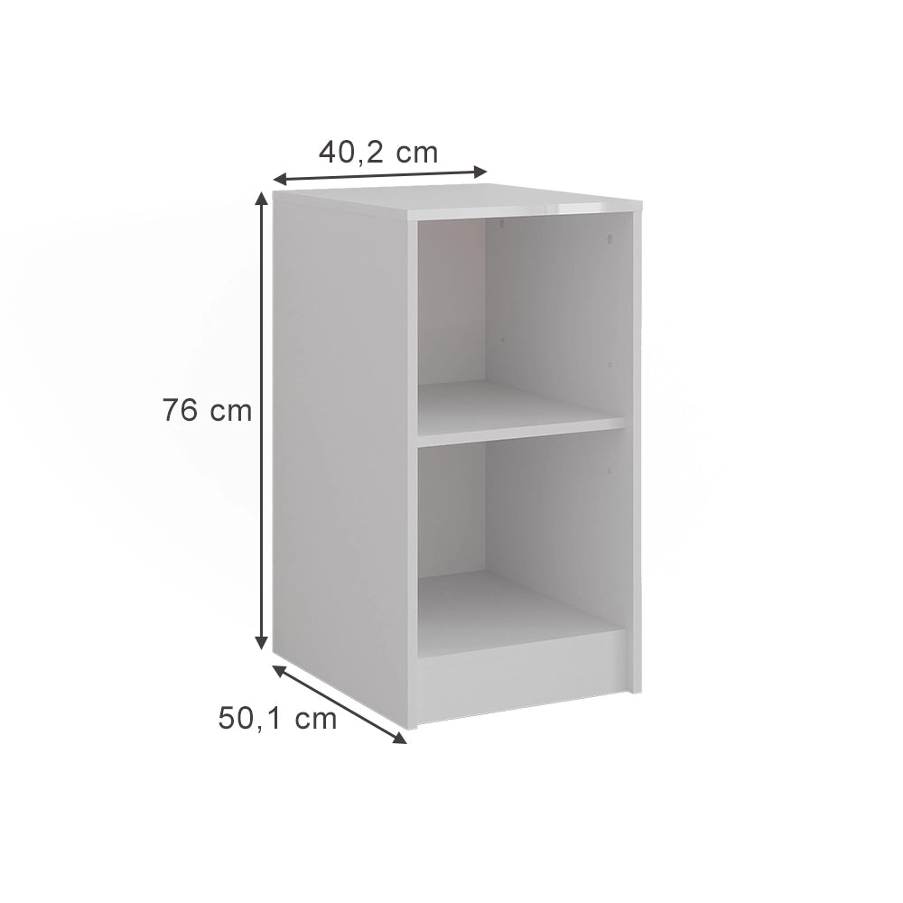 Vicco Cassettiera Bianco/bianco lucido 40.2 x 76 cm