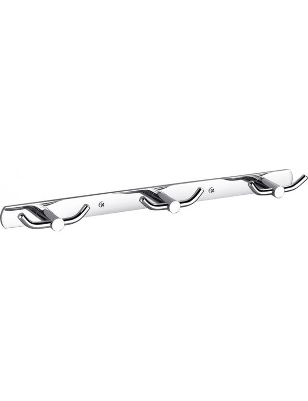 Gancio triplo COLORADO in ottone cromato 36 cm