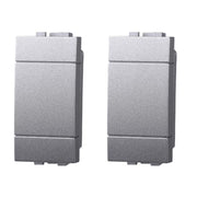 2 Pezzi Copritasti Copriforo Copritasto Falso Polo 1P Grigio Compatibile Con Bticino Living