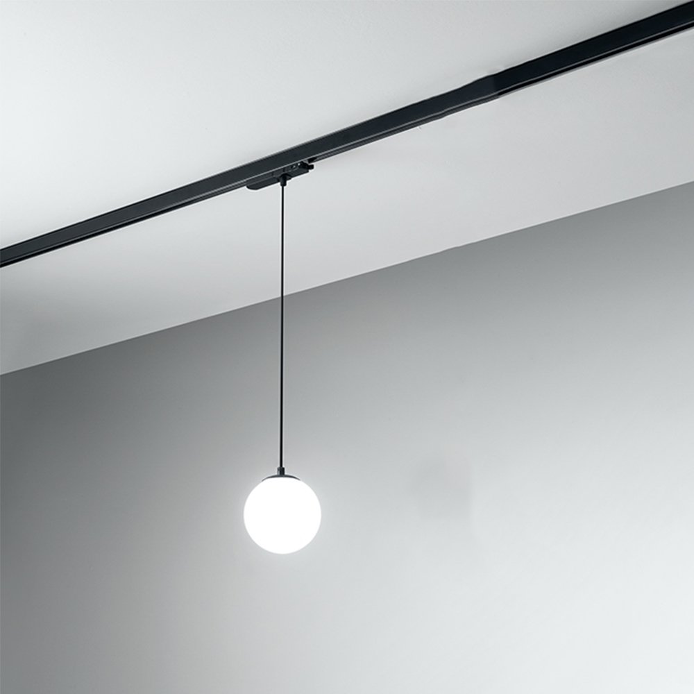 Sospensione Binario Metallo Nero Acrilico Led 15W 3000K