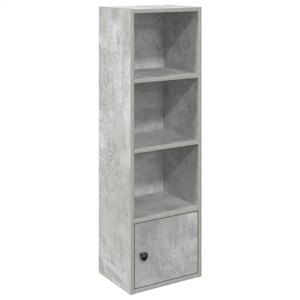 Libreria Grigio Cemento 31x24x102 cm in Legno Multistrato