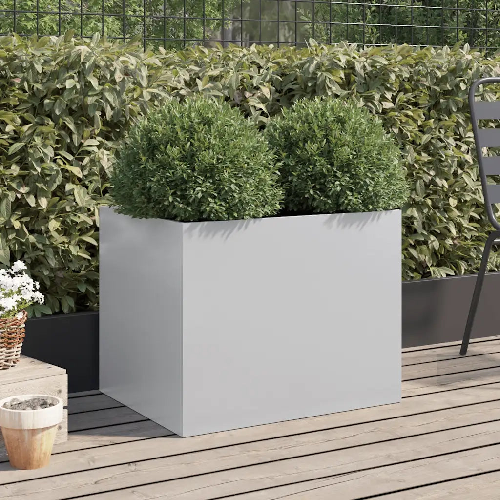 Fioriera Argento 62x47x46 cm in Acciaio Zincato