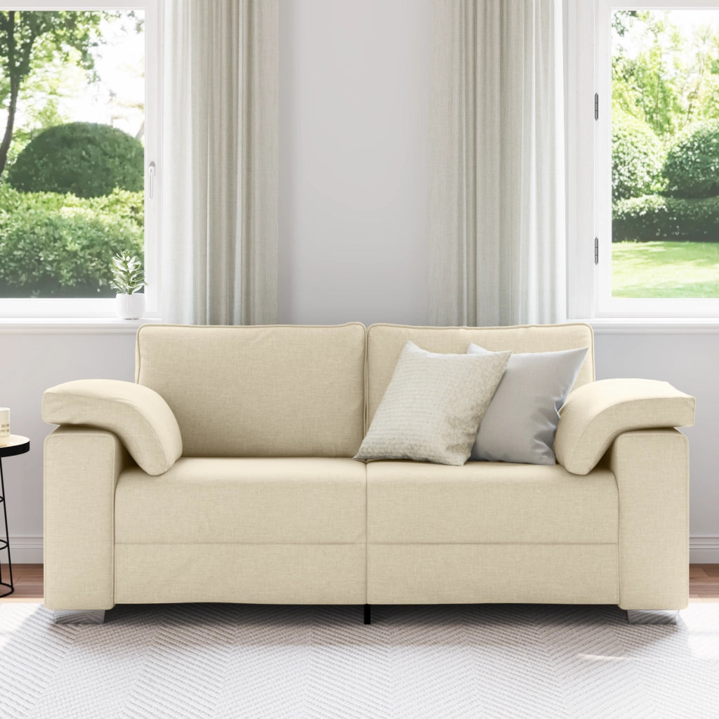SofÃ  Loveseat Crema 140 cm in tessuto