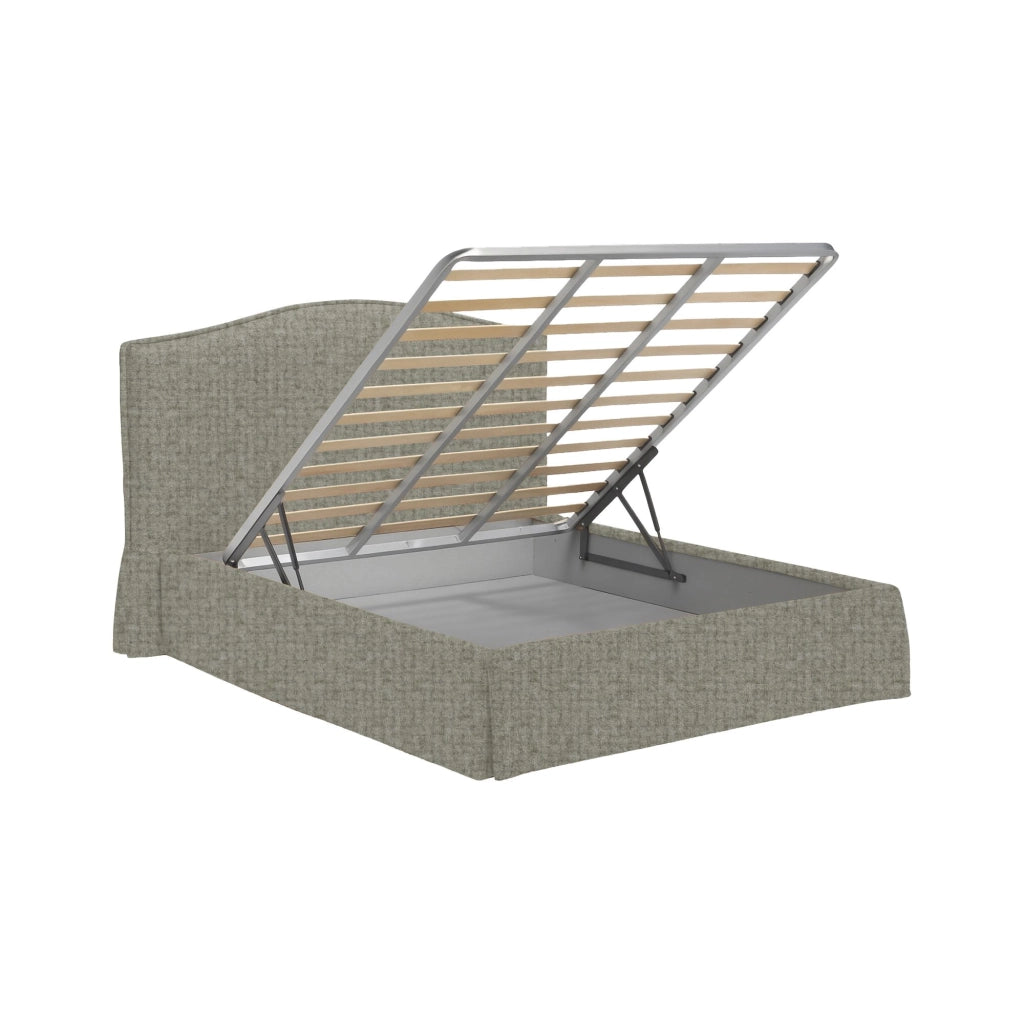 Batley, Letto Singolo Sfoderabile Made in Italy, Grigio