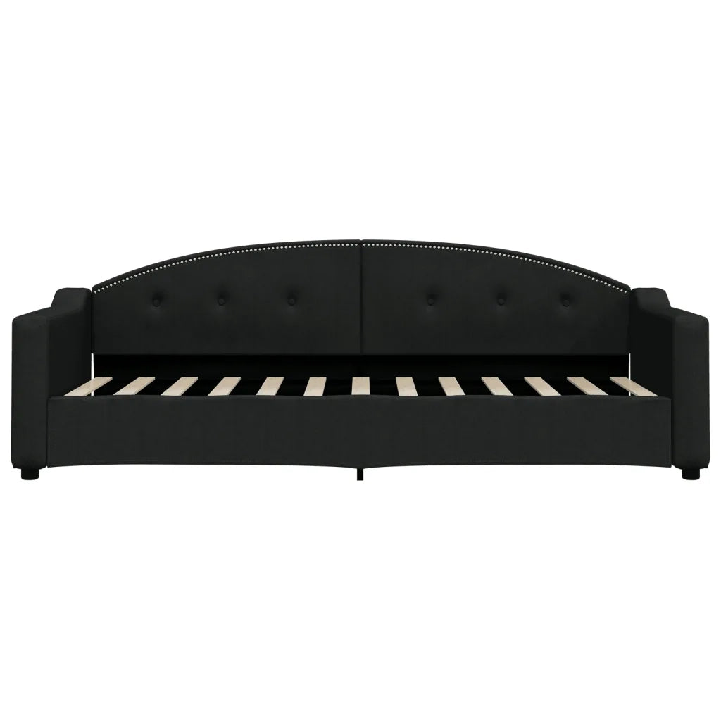 Divano Letto con Letto Estraibile Nero 80x200 Tessuto 3197527