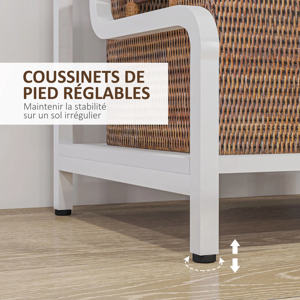 Libreria a 3 livelli ¨C zephmum ¨C in metallo, design industriale, bianco, 55x40x77 cm