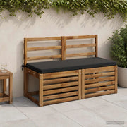 Cuscini per Panchina a 2 Pezzi SOEST 2 pz 100% Poliestere Nero 949285