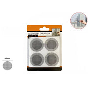 Trade Shop - Set 8pz Toppe Nastro Adesivo Zanzariere 40mm Riparazione Schermo Zanzariera Rete -