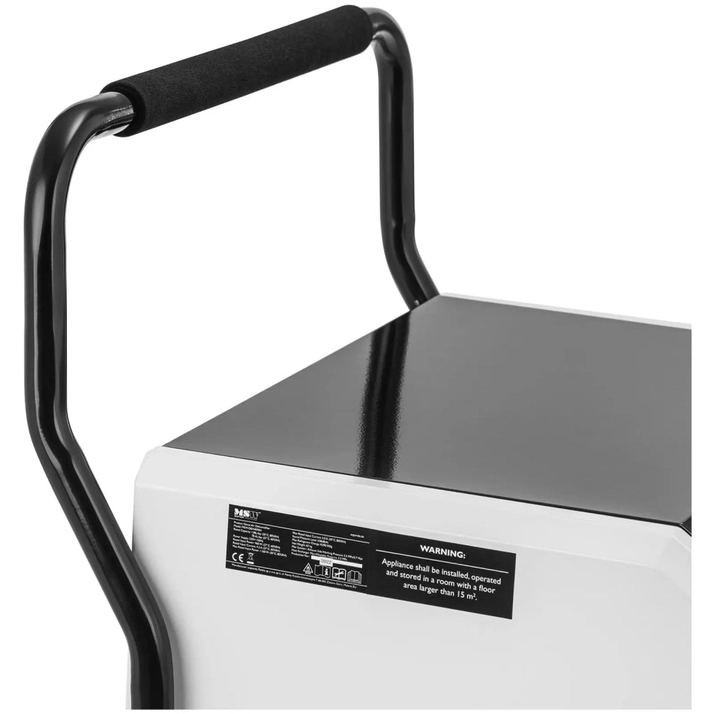 Deumidificatore professionale 138 litri / 24 ore 70-100 m² 857 m³/h con maniglia in acciaio bianco 14_0008877