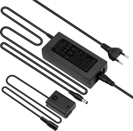 Alimentatore AC-PW20 per batteria NP-FW50 per fotocamere Sony Alpha A5100-A6500 ZV-E10 A7-A7SII RX10 III-IV NEXX 5-NEX7