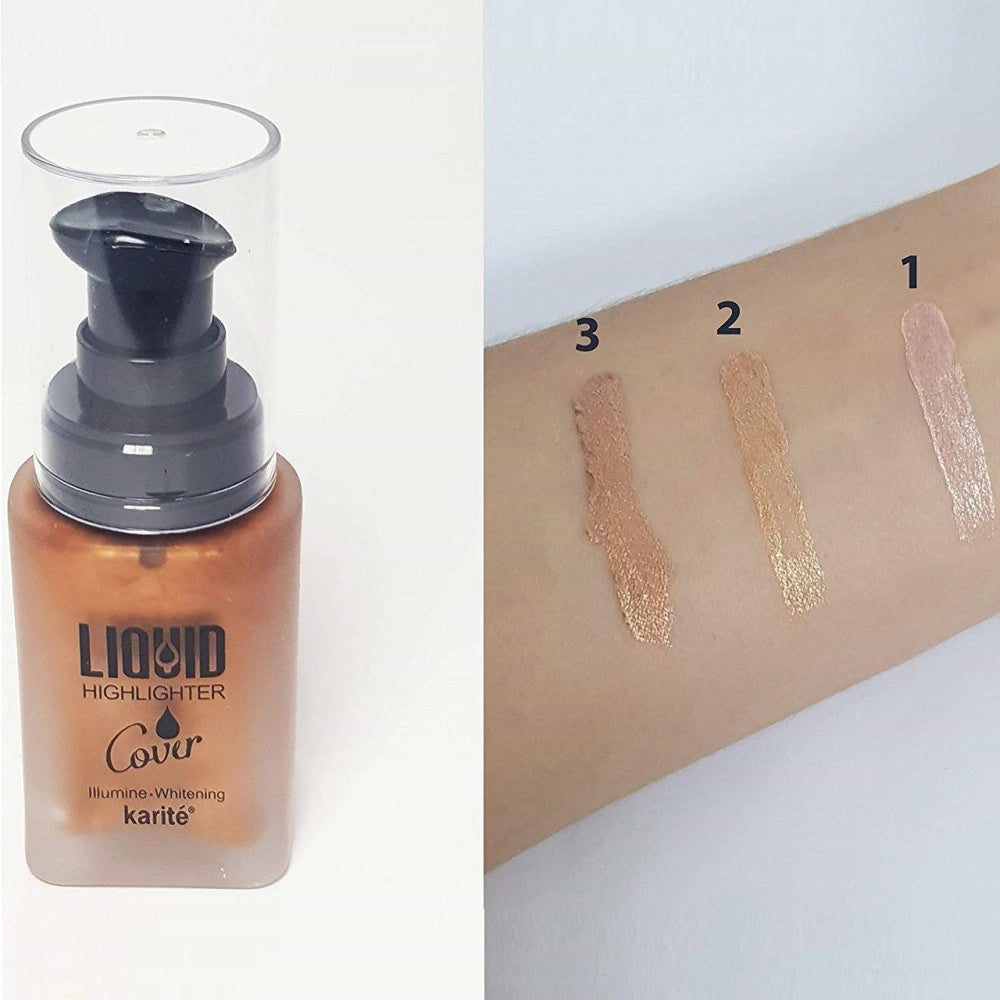 Trade Shop - Primer Illuminante Liquido Viso Bronzo 03 Trucco Highlighter Cover Make Up 28ml -