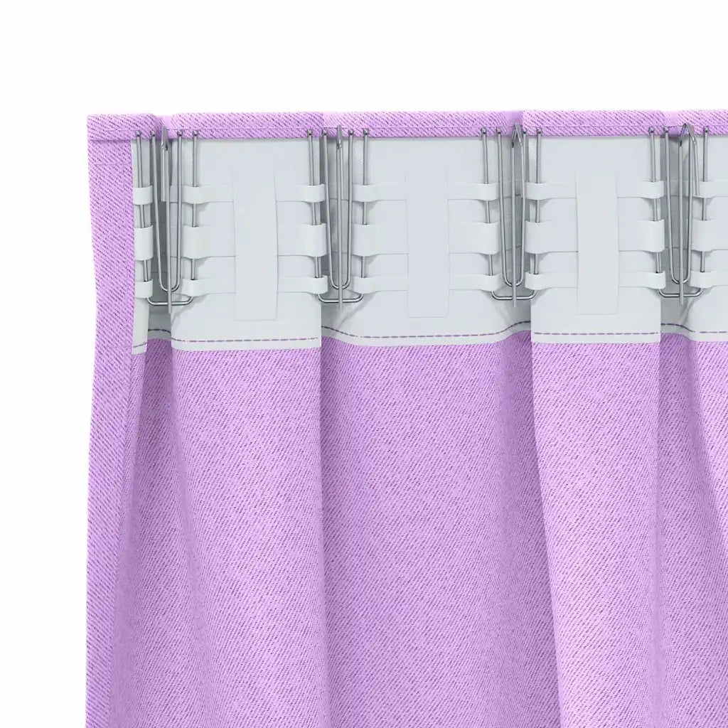 vidaXL Tende con tende 2 pcs Viola Poliestere