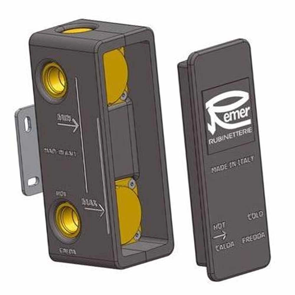 Box incasso per monocomando doccia a 2 vie