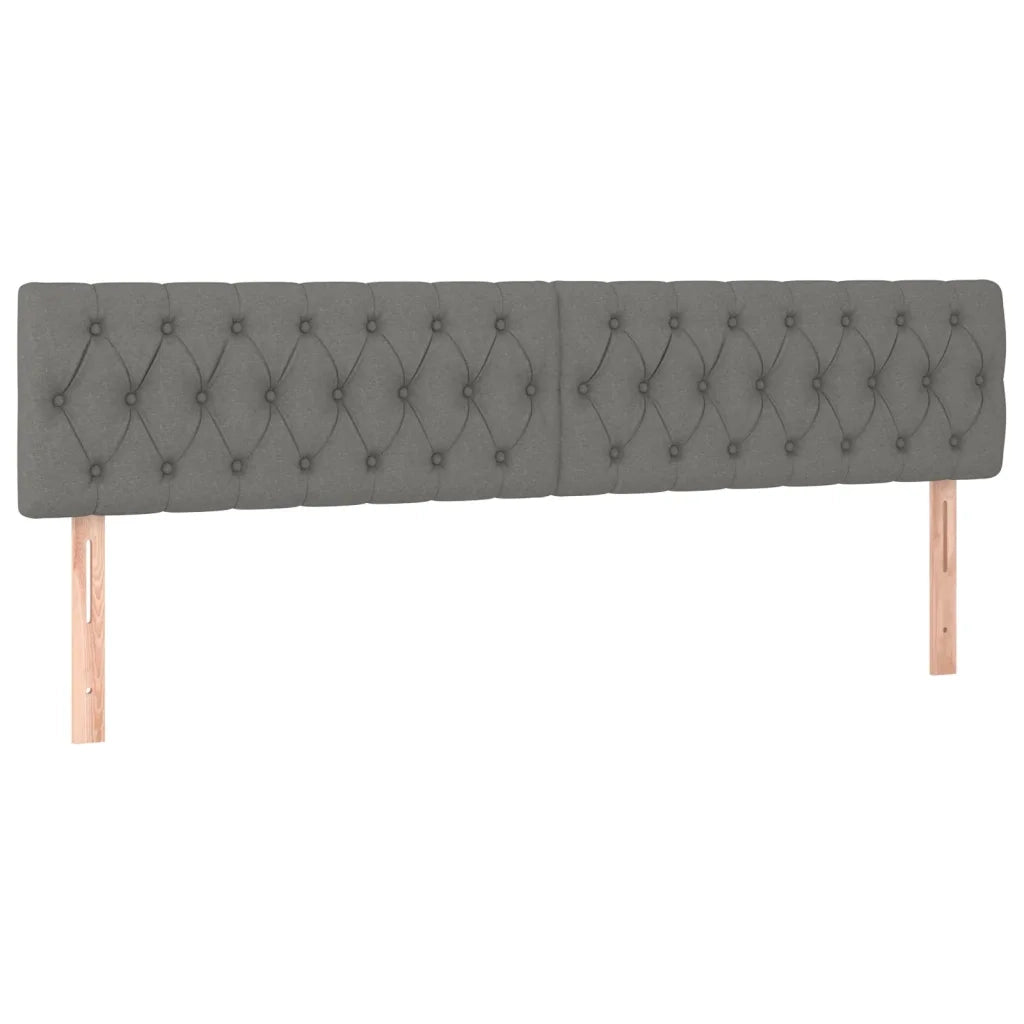 Giroletto a Molle con Materasso Grigio Scuro 200x200 cm Tessuto 3129978