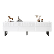 Mobile porta tv 170 cm bianco e nero，mobile tv basso con 3 cassetti