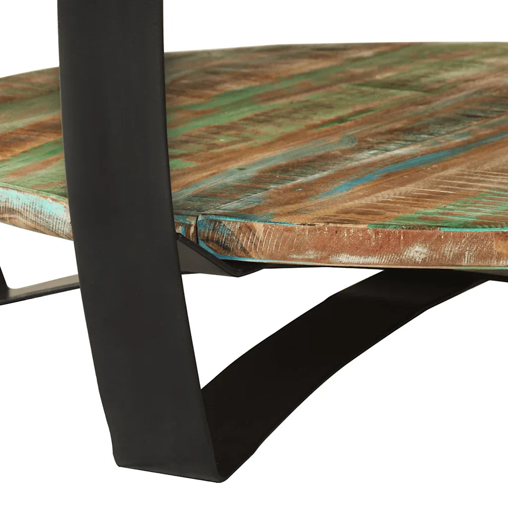 Tavolino da CaffÃ¨ in Legno Massello Recuperato 65x32 cm cod mxl 9880