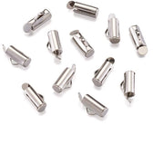Capocannoni in acciaio 50 pezzi - Chiusure multi-strand per gioielli - Dimensioni 5,5x10 mm - Facili da utilizzare - Ideali per collane e bracciali