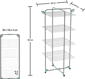 Stendino stendibiancheria Alpina 40 Mentri di filo con snodo e portagrucce, COLOMBO