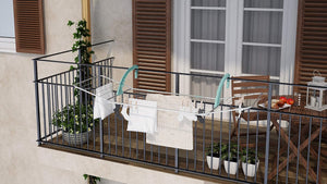 Stendino Stendibiancheria da balcone Balcony 18 Metri di filo, COLOMBO