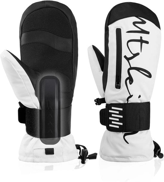 Manici da sci e guanti da neve per uomini, donne, bambini - protezione polso rimovibile, touchscreen, guanti da neve idrorepellenti e isolanti per snowboard, sci e clima freddo