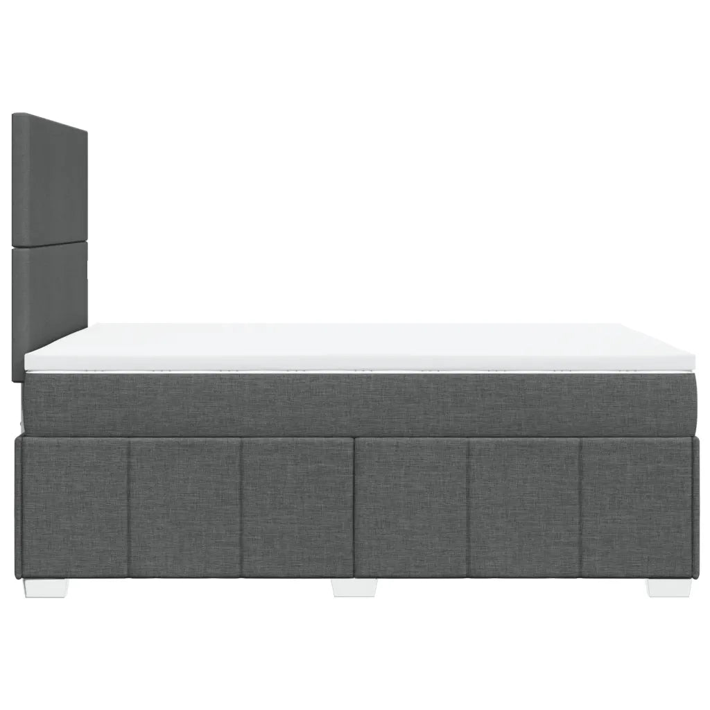 Giroletto a Molle con Materasso Grigio Scuro 120x190cm Tessuto