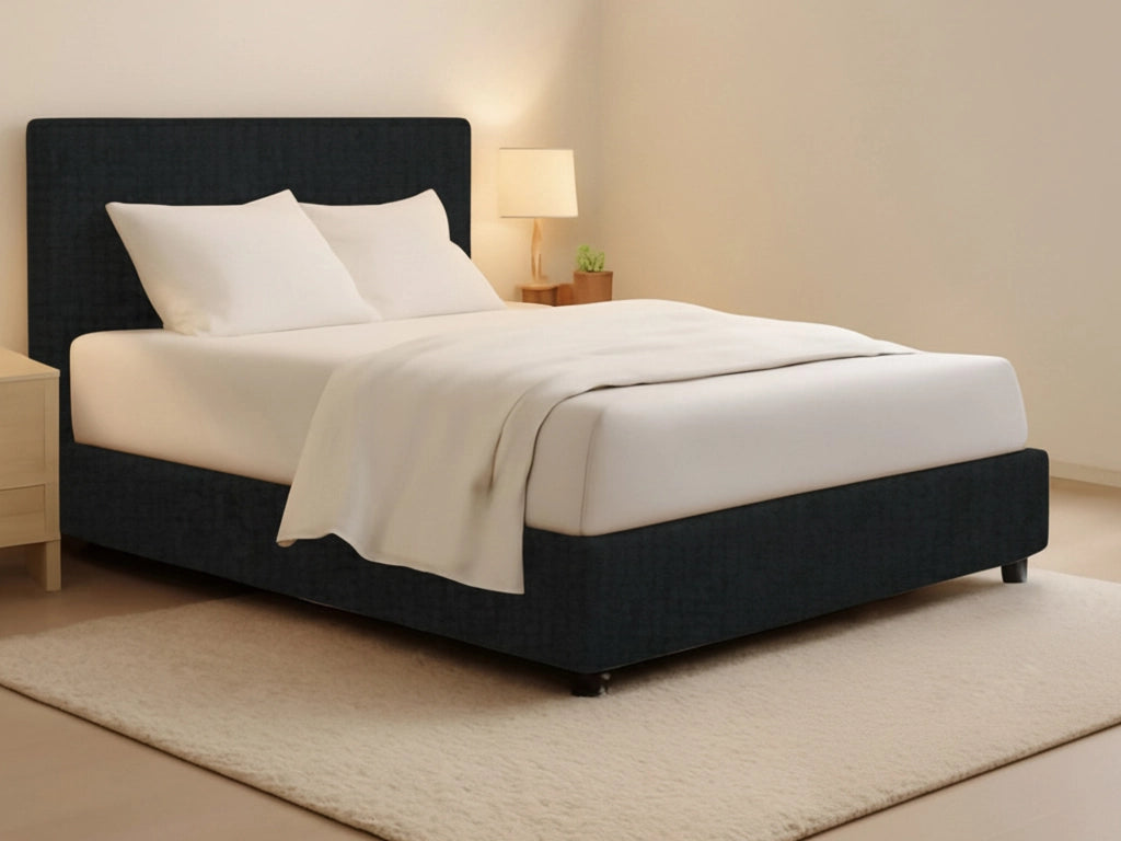 Lichfield, Letto Matrimoniale Sfoderabile Made in Italy, Grigio Scuro