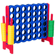 Forza 4 gigante per bambini e adulti, Gioco da interno ed esterno alto 104 cm con 42 pedine e barra, Rosso-Giochi su prato