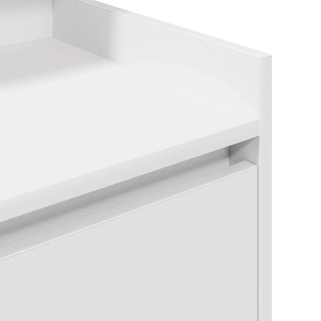 Set di 2 Comodini | Armadio da Notte | Mobiletto da notte con 2 Cassetti Bianco 38x34x80 cm