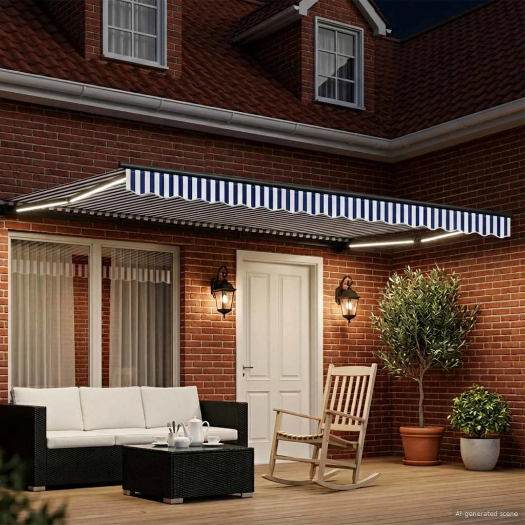 Cornice per Tenda Manuale con LED 4,5 × 3 m 3420876