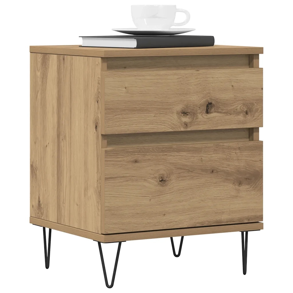vidaXL Comodino Rovere Artigianale 40x35x50 cm in Legno Multistrato