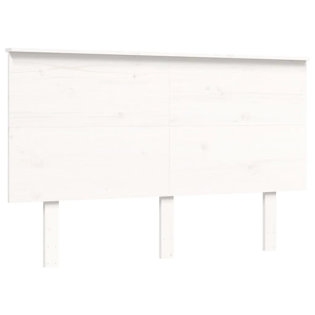 Letto per Anziani con Testiera Bianco 120x200 cm Legno Massello 3195477
