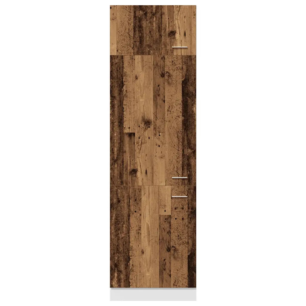 Armadio per Frigo “Lyon” Legno Antico 60x57x207 cm 856125