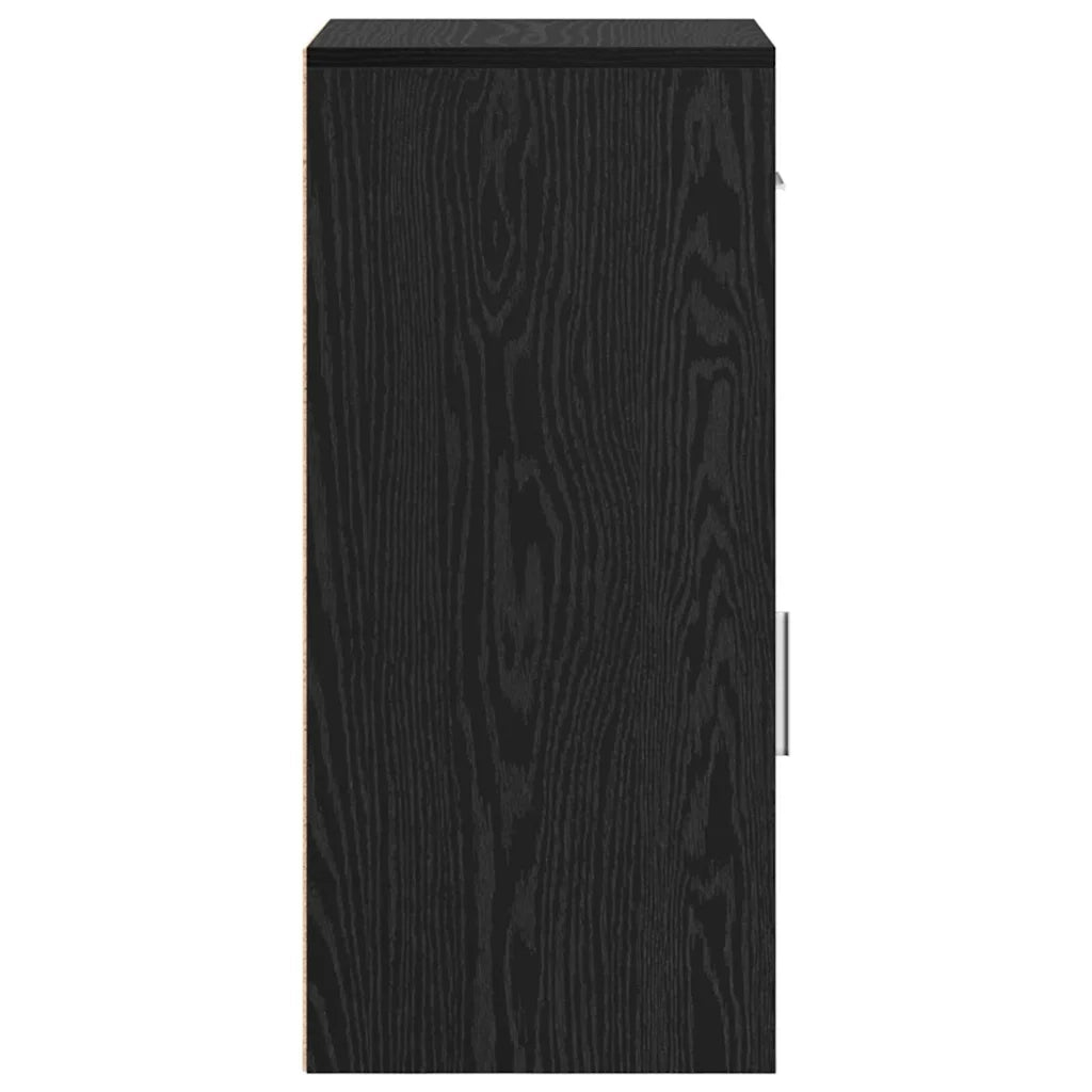 Credenza | Madia | Buffet da pranzo | Armadio da pranzo con cassetto Rovere Nero 38 x 34 x 75 cm