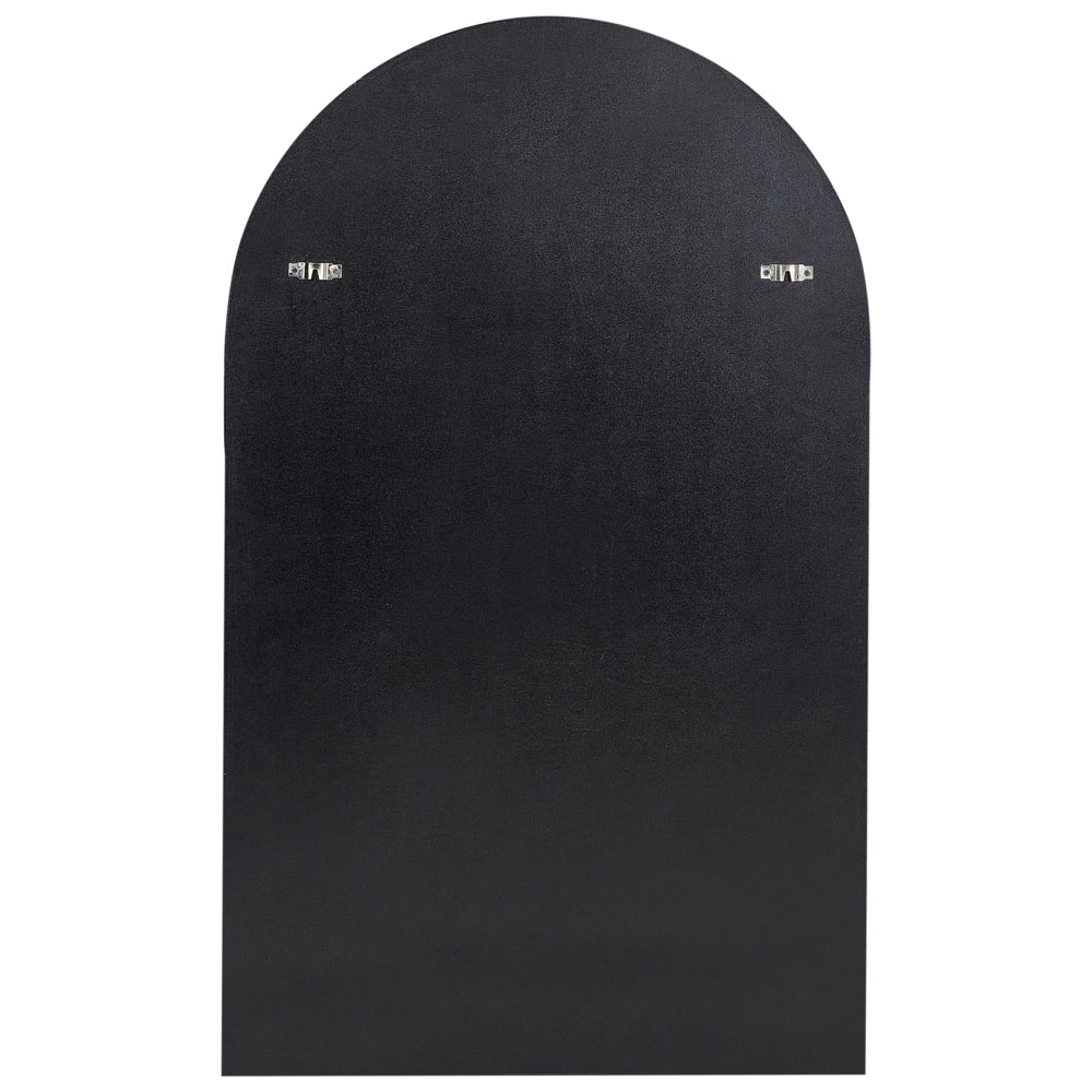Specchio da parete marrone 58 x 99 cm forma ovale appeso decorazione corridoio