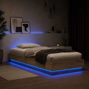 Letto con LED Rovere Artigianale 80 x 200 cm 8009010